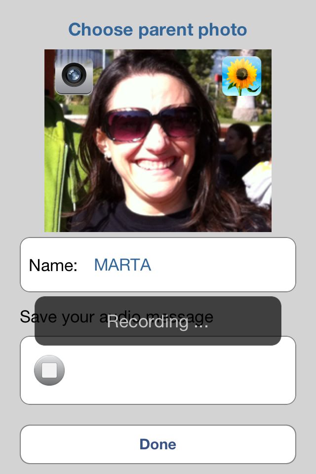 Configuração de um membro da família